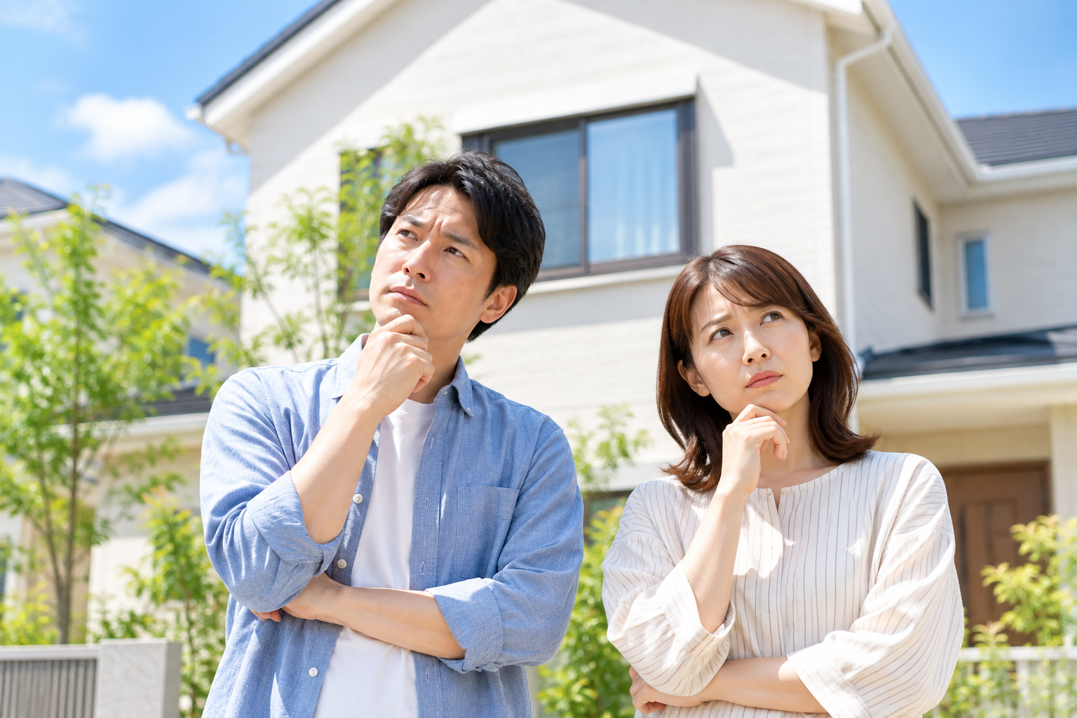 住まいや建物の修繕について悩むイメージ